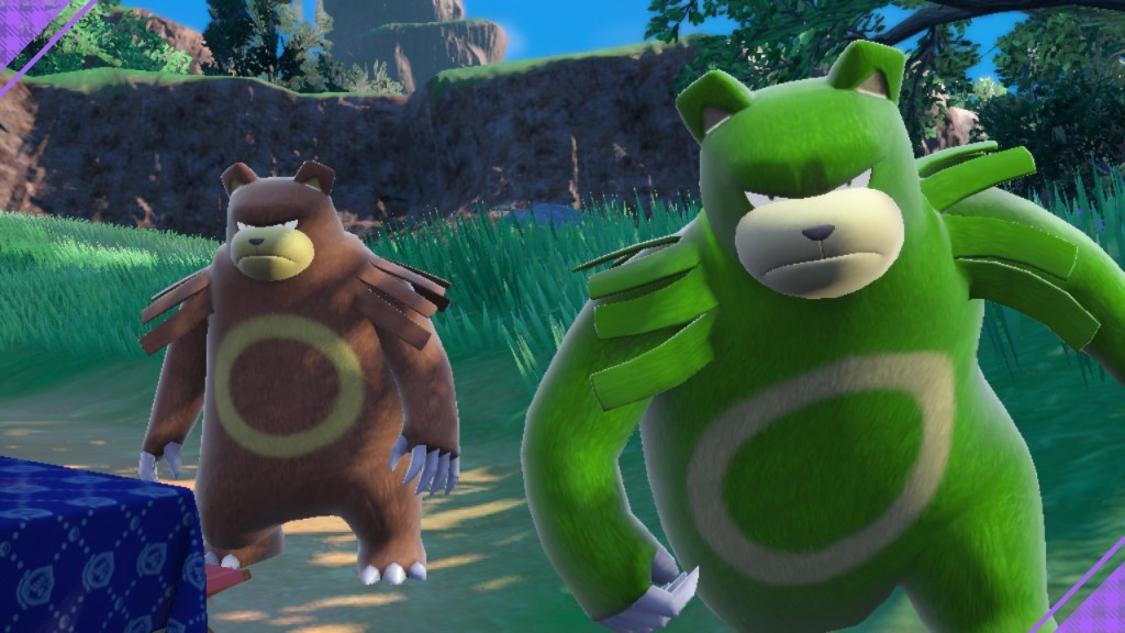 The shiny one is the green one running at me like I just disrespected his entire family. The normal brown one isn't too happy either.